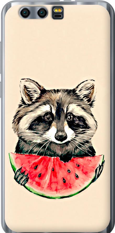 Чехол на Huawei Honor 9 Енотик с арбузом (4605u-998-42517)