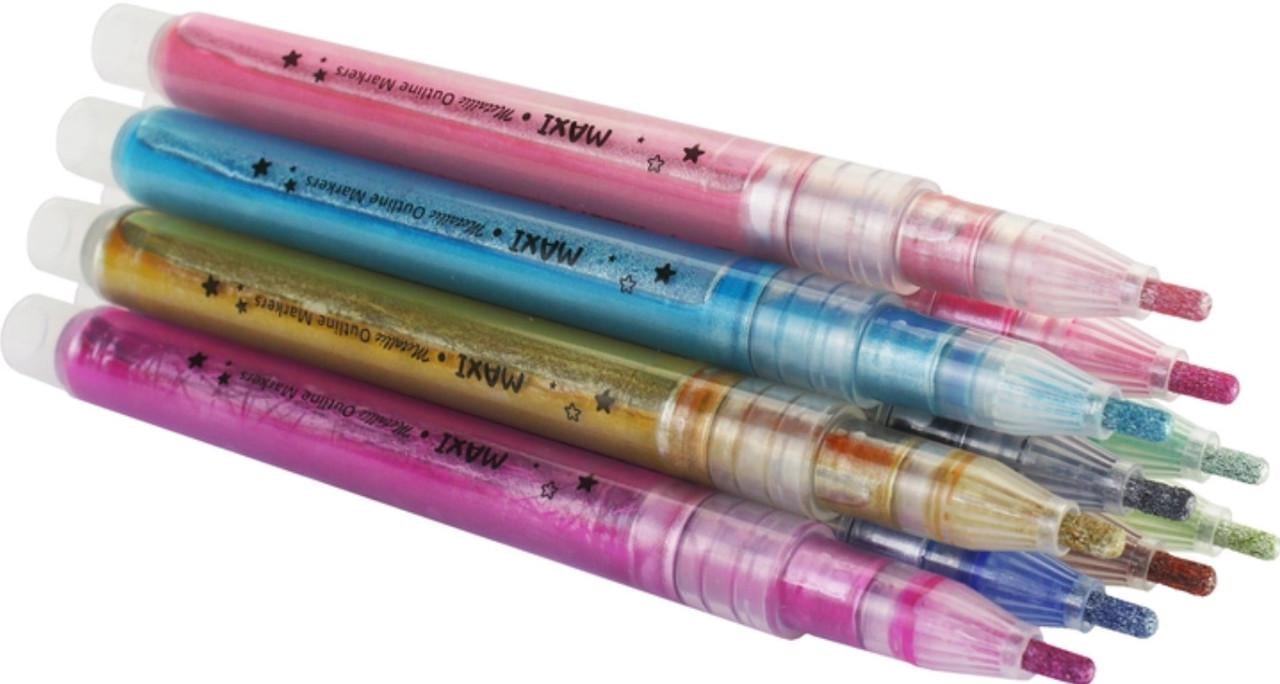 МеталлизированныеМаркеры Maxi с цветным контуром 12 цветов - фото 3 МеталлизированныеМаркеры Maxi с цветным контуром 12 цветов - фото 3