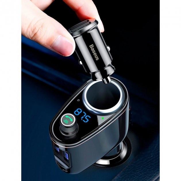 FM-трансмиттер Baseus S-06 Bluetooth Черный (d5eb8d3e) - фото 5