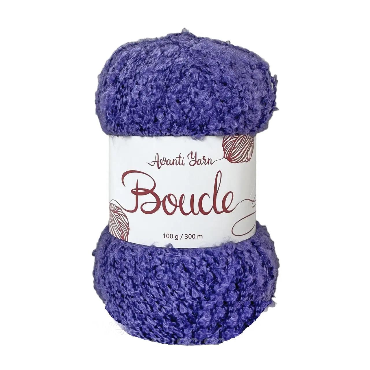Пряжа Avanti Yarn Boucle букле для вязания ткачества макраме 100 г Фиолетовый №80 (2503553360)