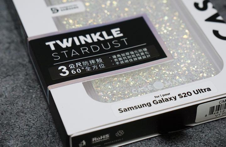 Чохол прозорий протиударний із блискітками Case-Mate Twinkle для Samsung Galaxy S20 Ultra 6.9" Stardust Зоряний пил - фото 9