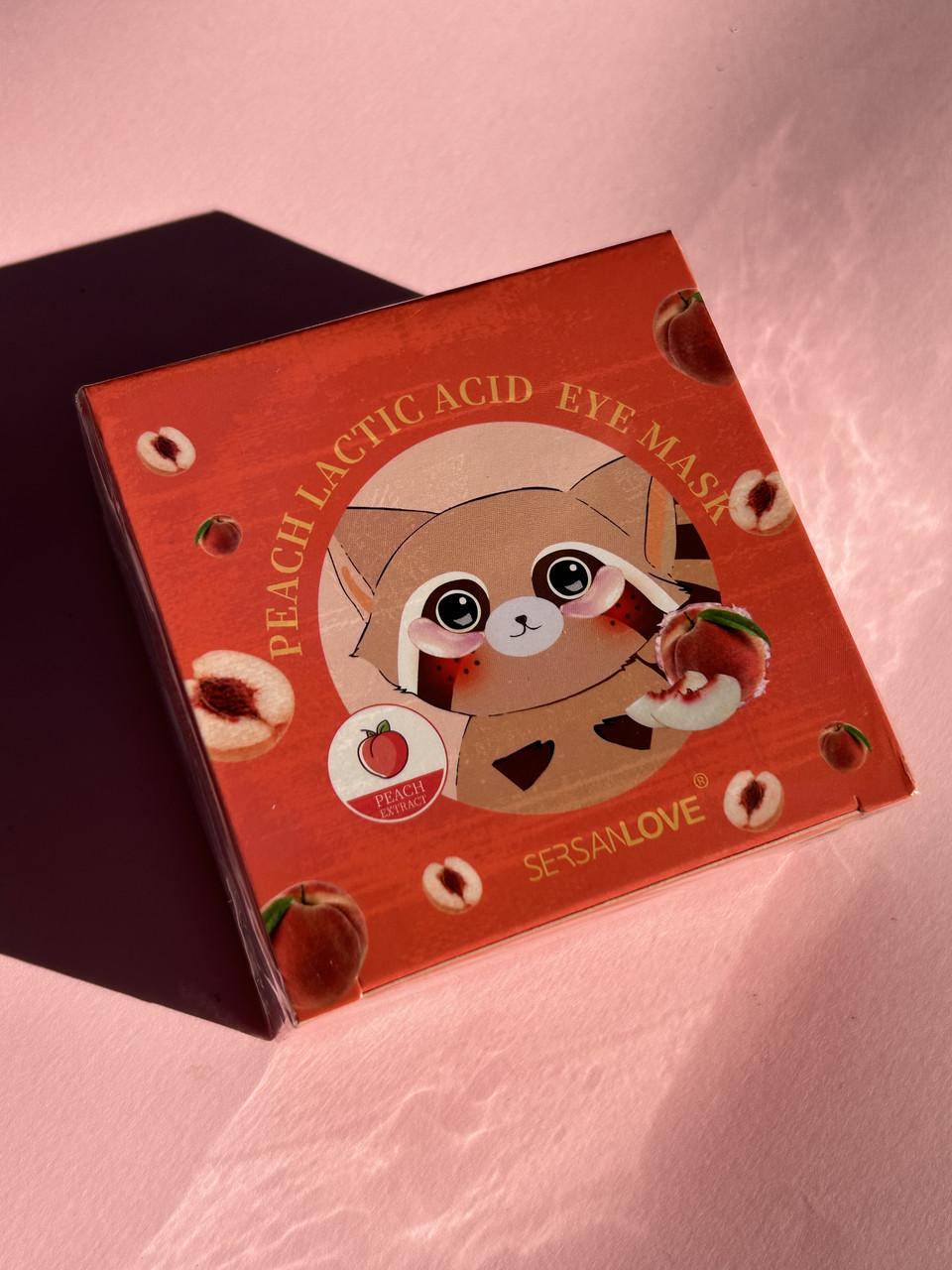 Патчи гидрогелевые для глаз Sersanlove Peach Lactic Acid Eye Mask с экстрактом персика 90 г 60 шт.