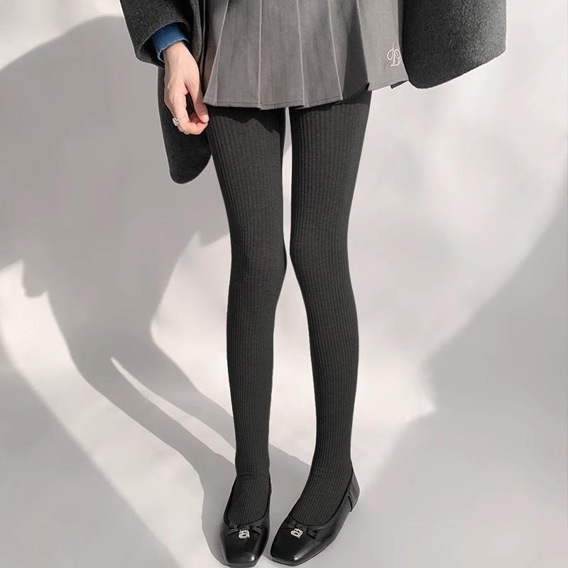 Колготки подростковые в рубчике 140-170 см Темно-серый (1957)