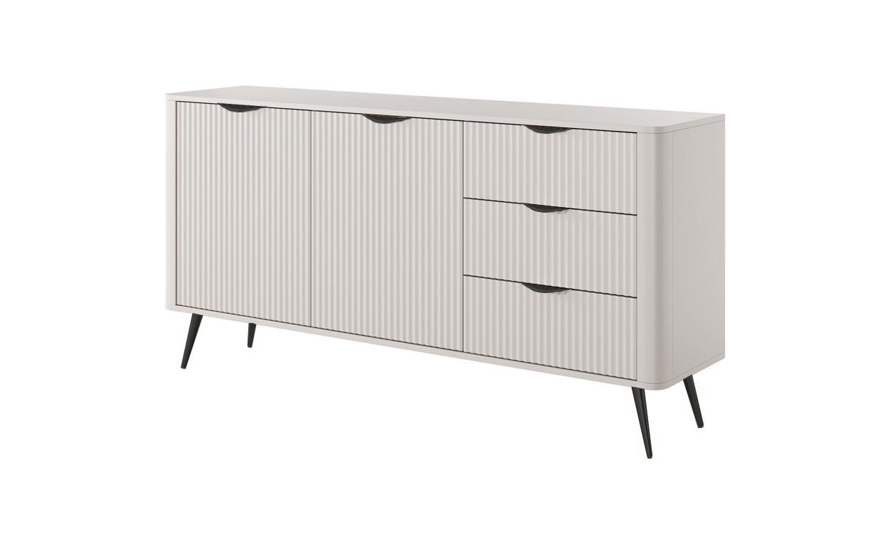 Комод Perfect Home Lante 2D3S/163 2-дверный с 3 ящиками и черными ножками Бежевый (PFH-091177) - фото 7 Комод Perfect Home Lante 2D3S/163 2-дверный с 3 ящиками и черными ножками Бежевый (PFH-091177) - фото 7