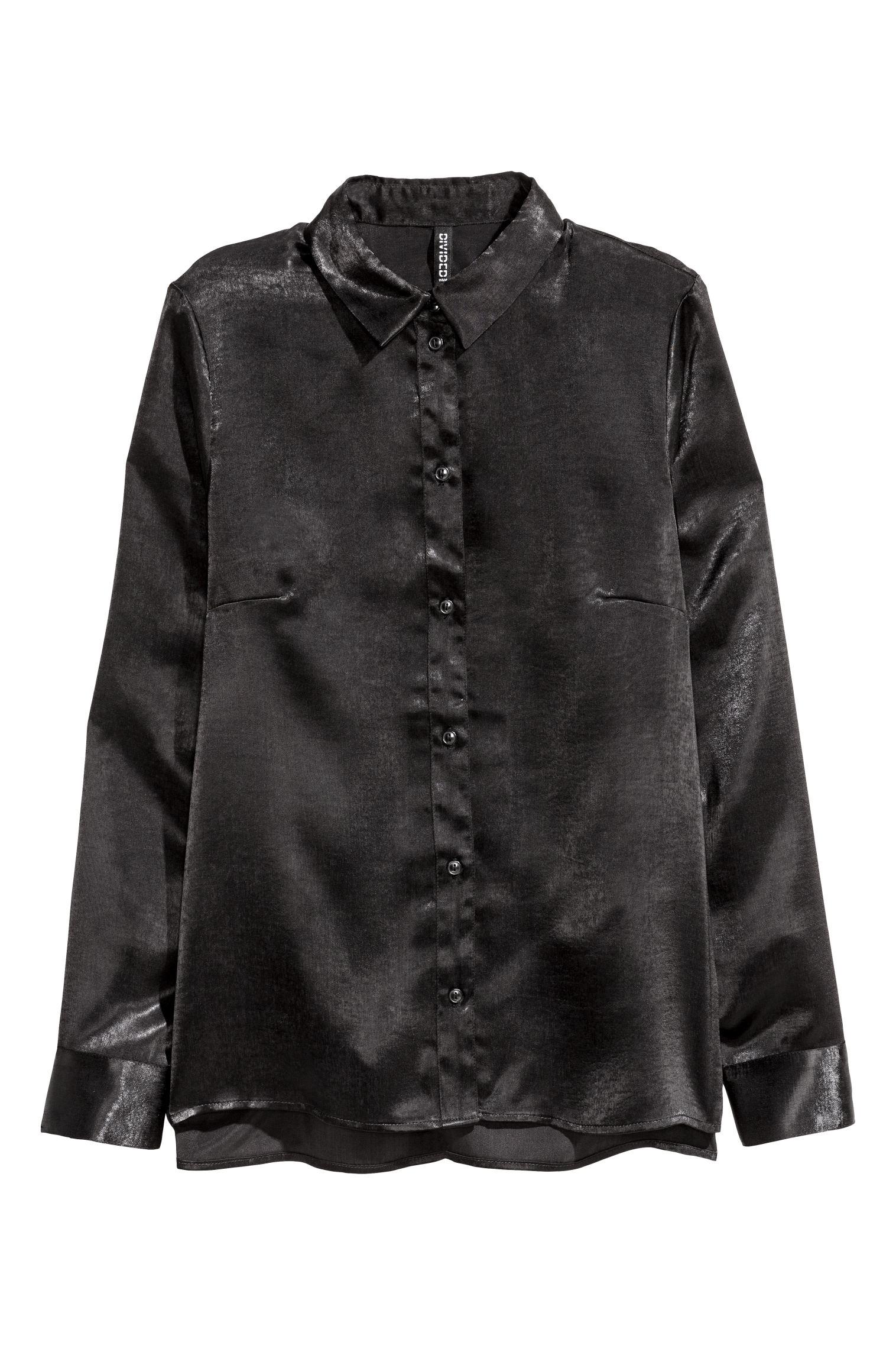 Блуза H&M Блеск р. 36 Черный (29104305544) - фото 2