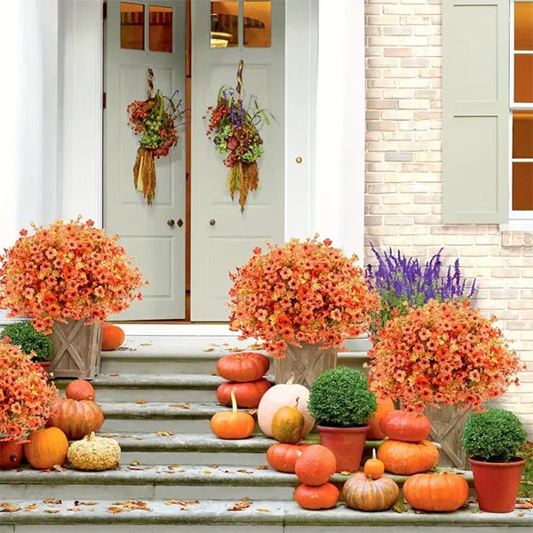 Искусственные цветы для декора C01289-1 Осенний букет 10 веток (C01289- 1) - фото 7