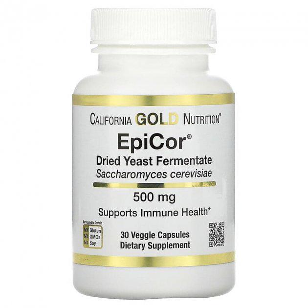 Сухой дрожжевой ферментат California Gold Nutrition EpiCor 500 мг 30 растительных капсул (CGN-01567)
