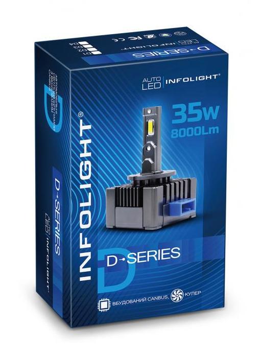 Світлодіодні лампи Infolight D3S LED 6000K 35 W 8000Lm 12 V - фото 2