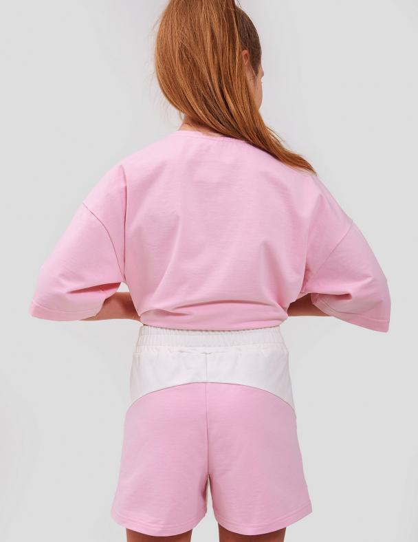 Шорти для дівчинки Smil стрейч-футер 134 см Молочний (112455) - фото 3