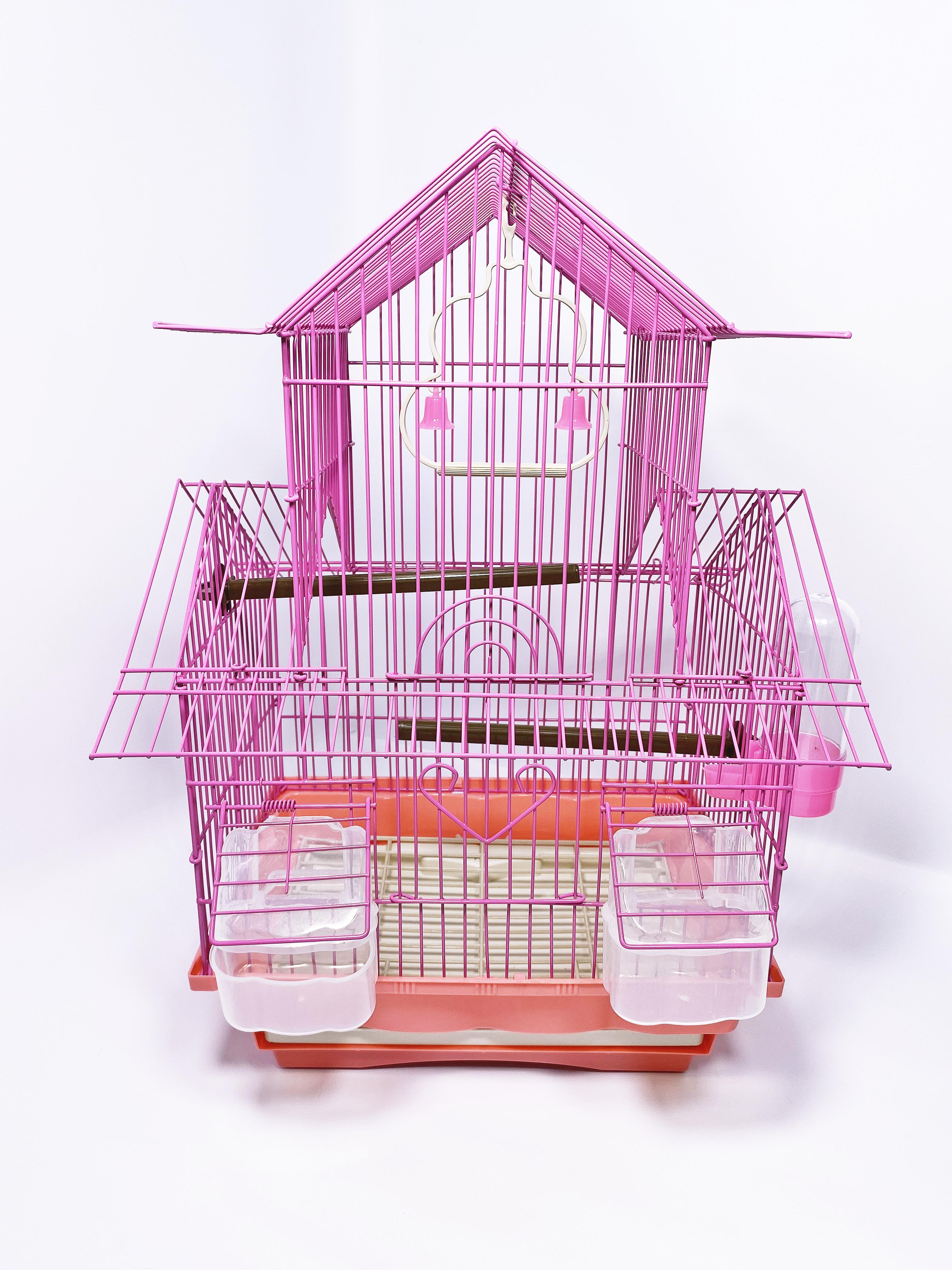 Клетка для птиц ZoomaxA201 30x23x48 см Розовый (26919826) - фото 2 Клетка для птиц ZoomaxA201 30x23x48 см Розовый (26919826) - фото 2
