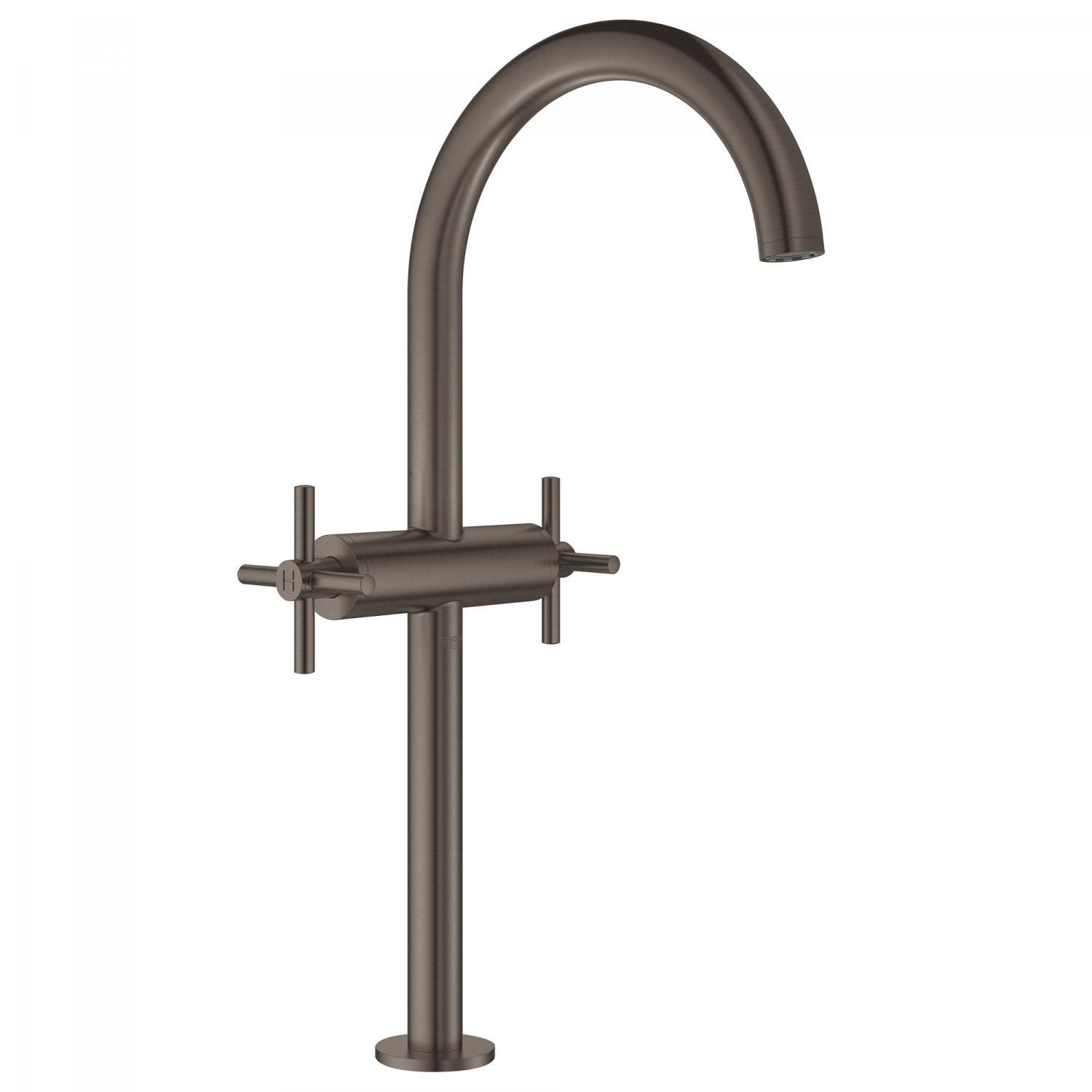 Смеситель для умывальника Grohe Atrio 21044AL3 высокий двухвентильный Серый (150687)