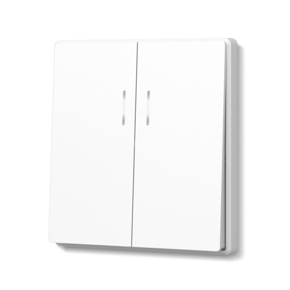 Выключатель двухклавишный Video Nota с подсветкой Белый матовый (31578517)