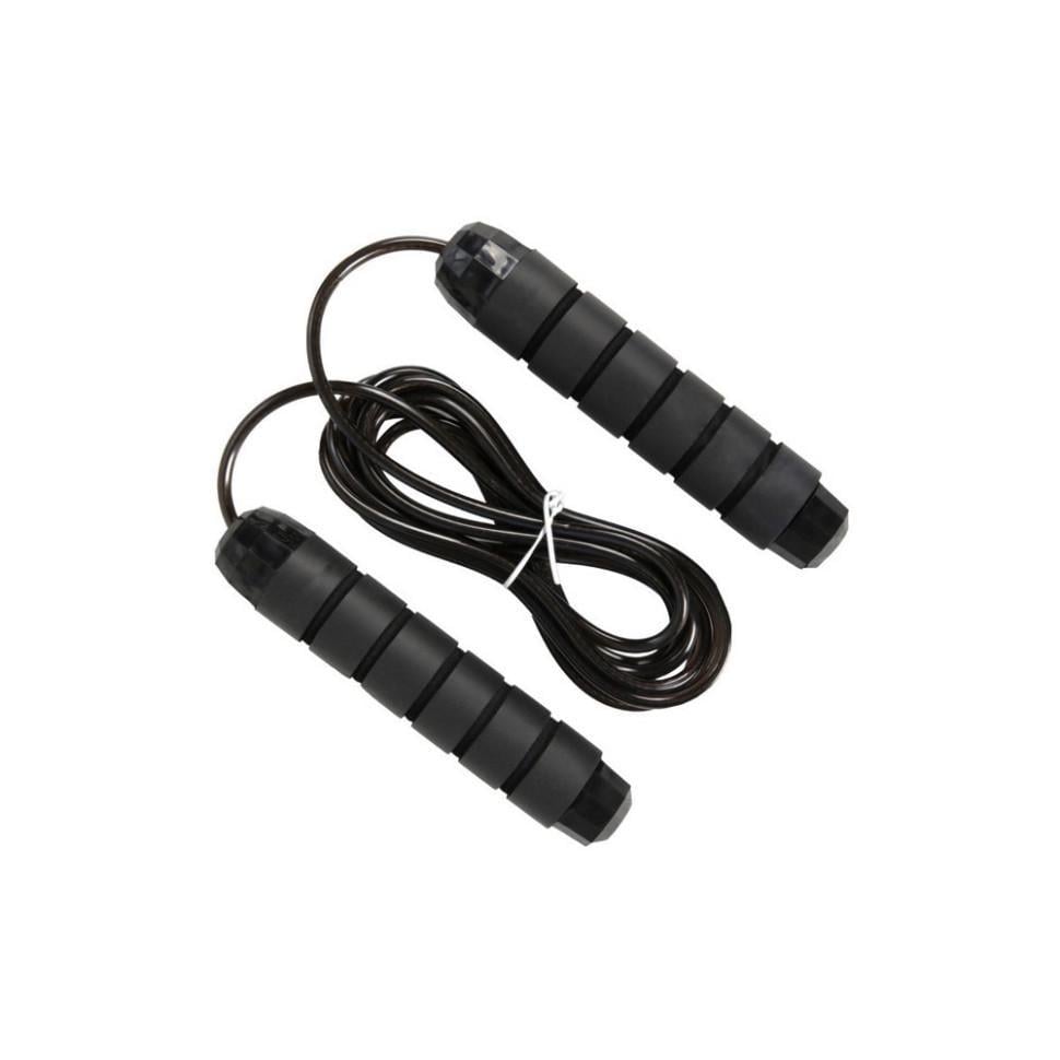 Скакалка EasyFit с утяжелителем 2,75 м Черный (SP-382-B-35) Скакалка EasyFit с утяжелителем 2,75 м Черный (SP-382-B-35)