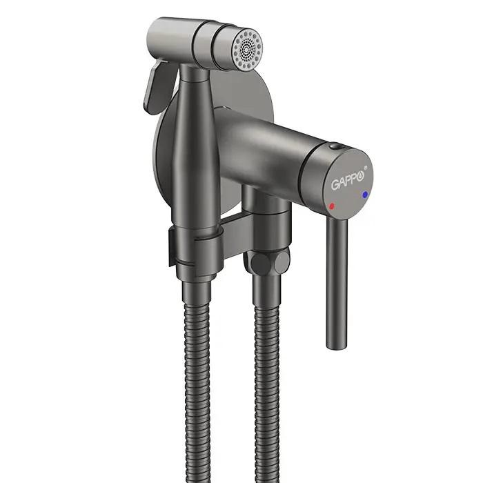 Смеситель для гигиенического душа Gappo скрытый G7206-9 Графитовий (217331)
