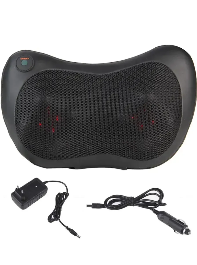 Подушка массажная роликовая Massage Pillow MS8028 Шиацу Черный (UMASS-06)