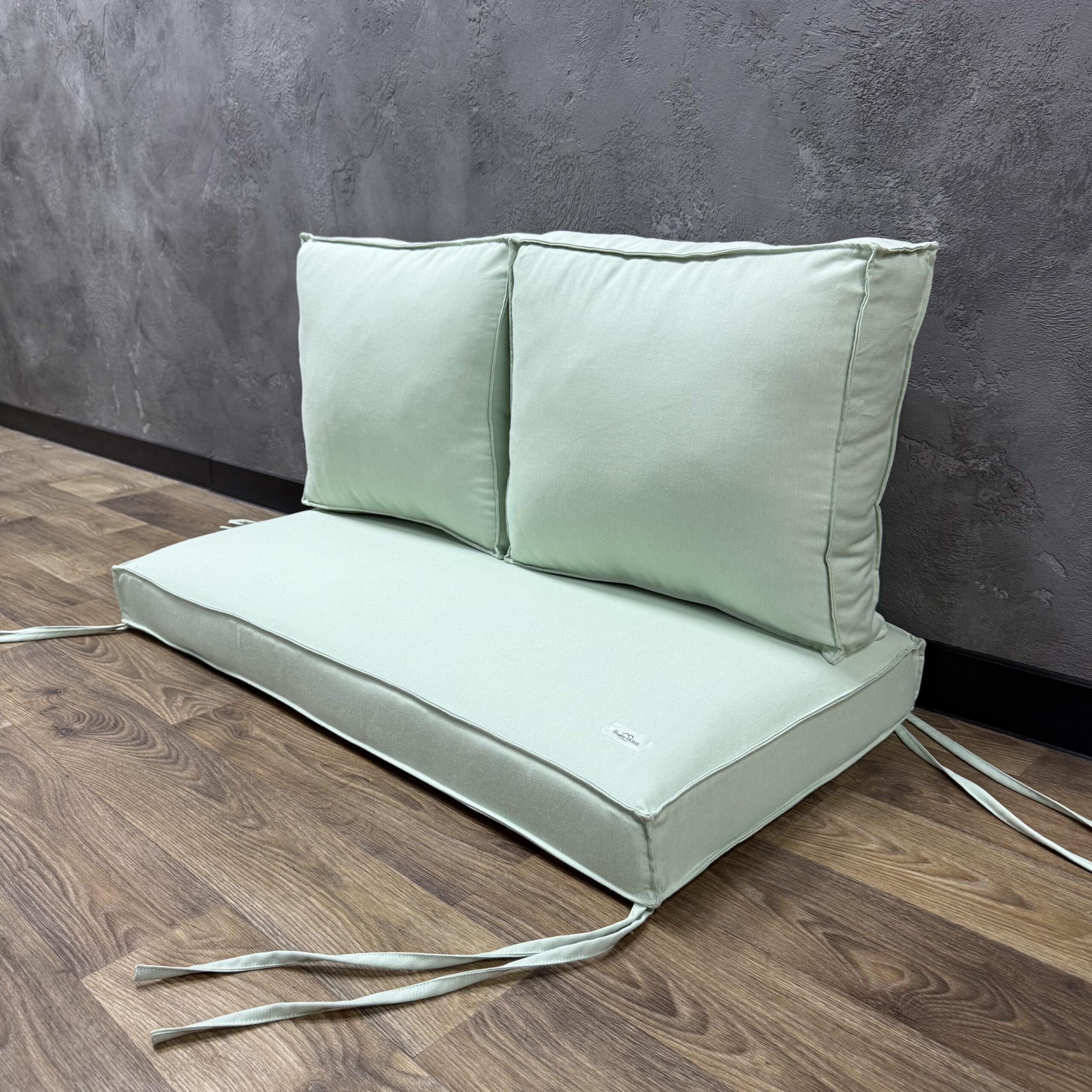 Комплект матрас с подушками Comfort Home панама на поддоны/качели/каркасы/садовую мебель 120х60х40х5 см