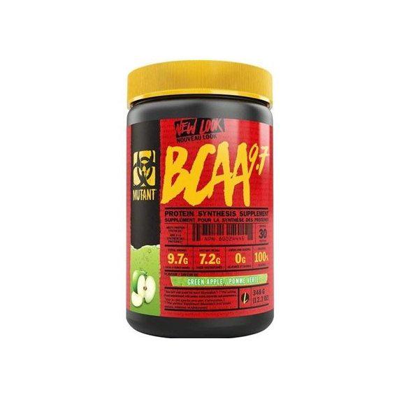 Аминокислота BCAA для спорта Mutant BCAA 9.7 348 г 28 порций green Apple