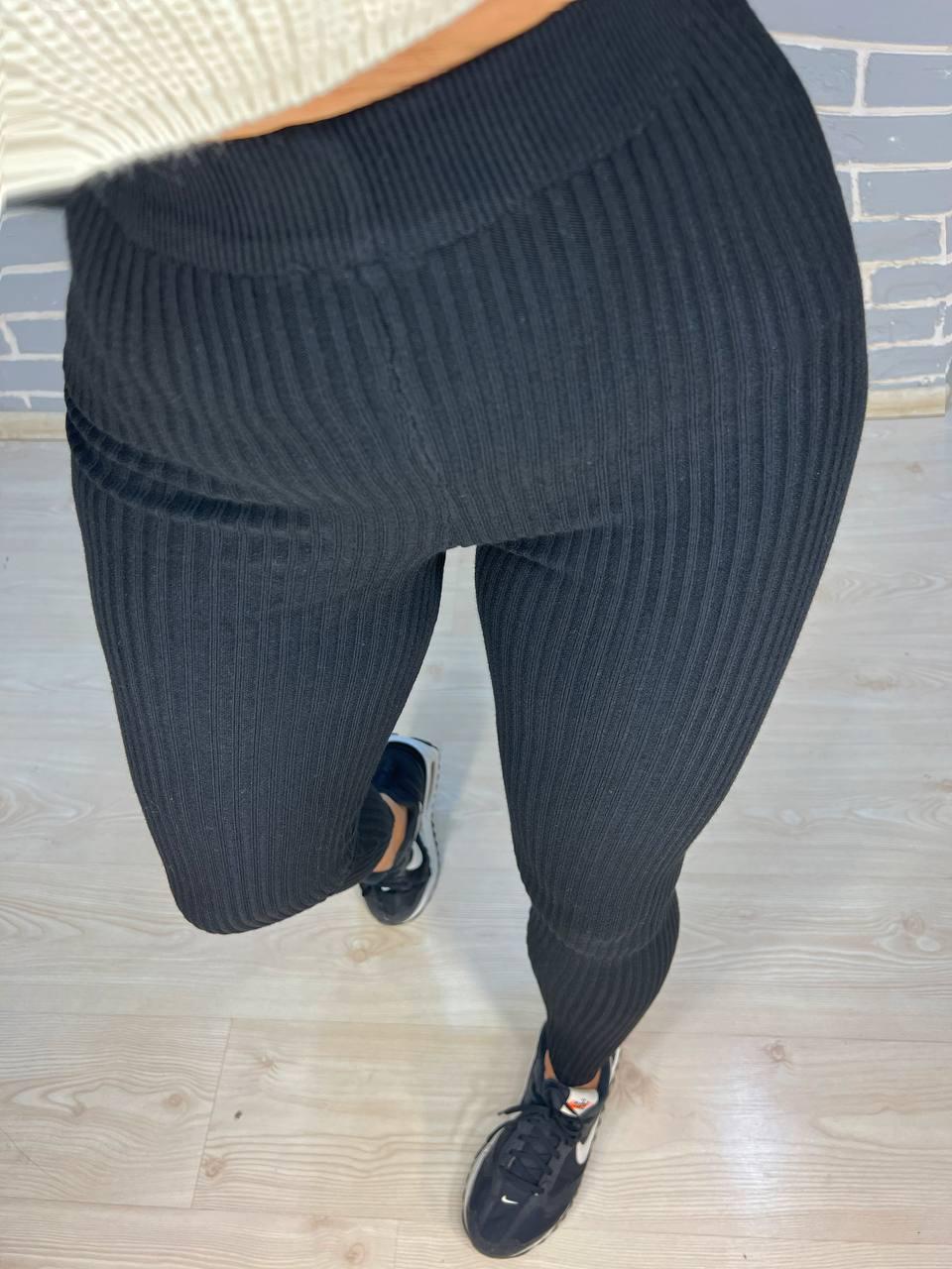 Лосини жіночі U 6157 рубчик теплі в'язка OS Чорний (2998) - фото 2 Лосини жіночі U 6157 рубчик теплі в'язка OS Чорний (2998) - фото 2