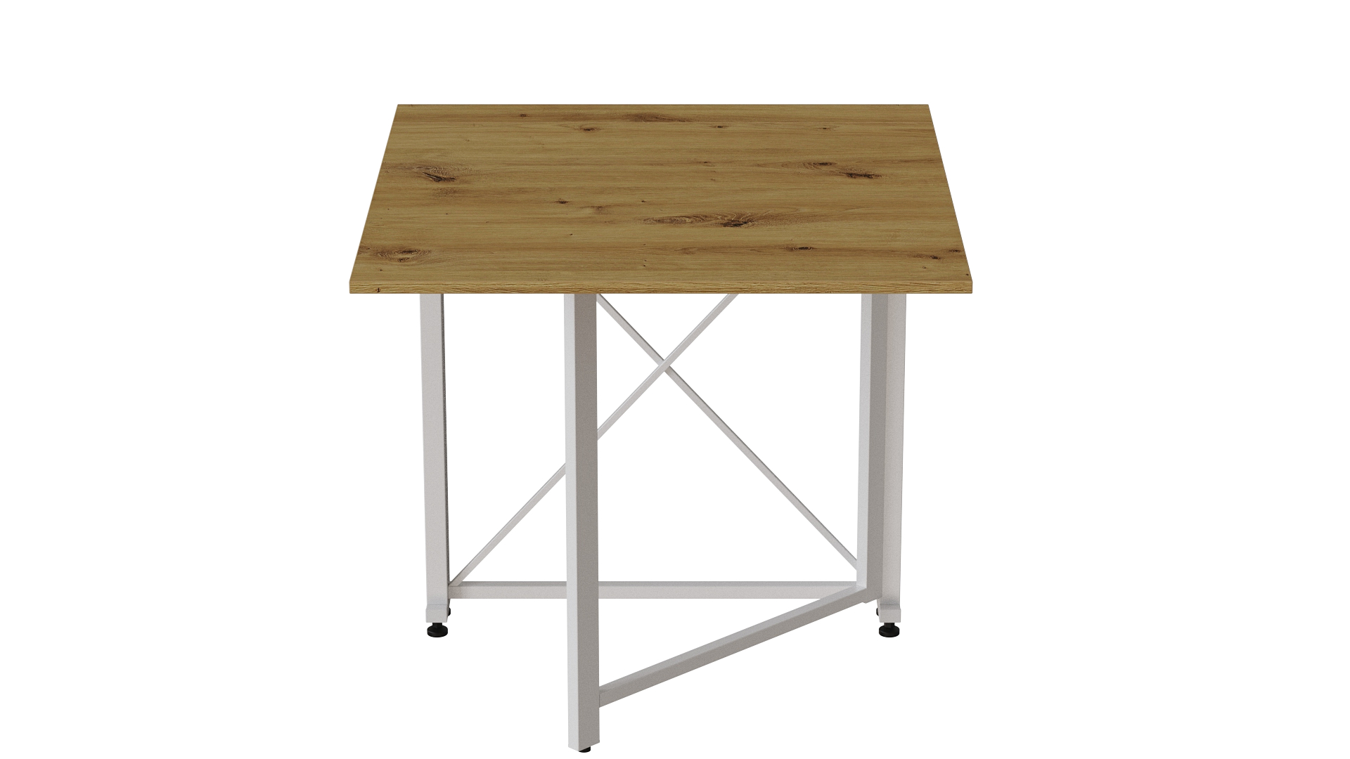 Стол-книжка трансформер Ferrum-decor Orion 1 металл/ДСП 16 мм 750x810x730 мм Белый/Дуб Артизан (ORI113) - фото 4