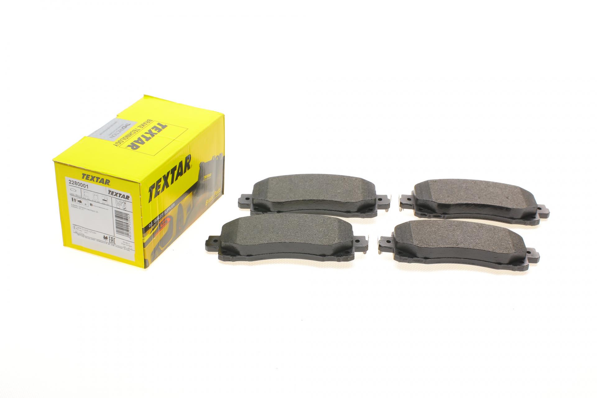 Колодки тормозные передние TEXTAR 2280001 Subaru Impreza 17- Tokico