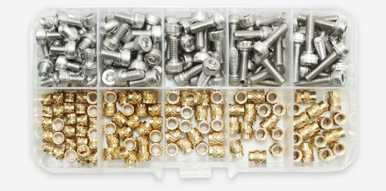 Набір термогайки та гвинти DIN912 для 3D друку PLA/ABS Spec М4 мм 210 шт. (SP-16804210)