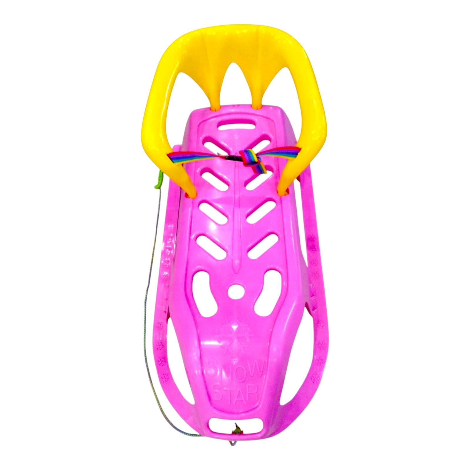 Санки-дитячі зі спинкою Marmat Snow Star Рожевий (11118) - фото 2 Санки-дитячі зі спинкою Marmat Snow Star Рожевий (11118) - фото 2