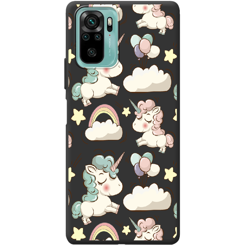 Чехол BoxFace Xiaomi Redmi Note 10 Unicorns Черный силикон (42029-cc2-42362)