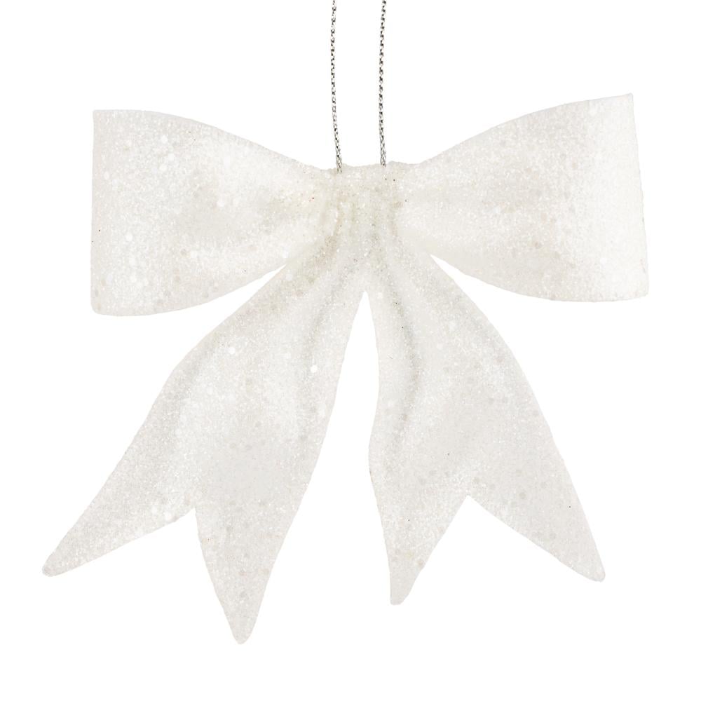 Игрушка на елку Elisey Блестящий бантик 11 см Белый (NH-106-K-107)