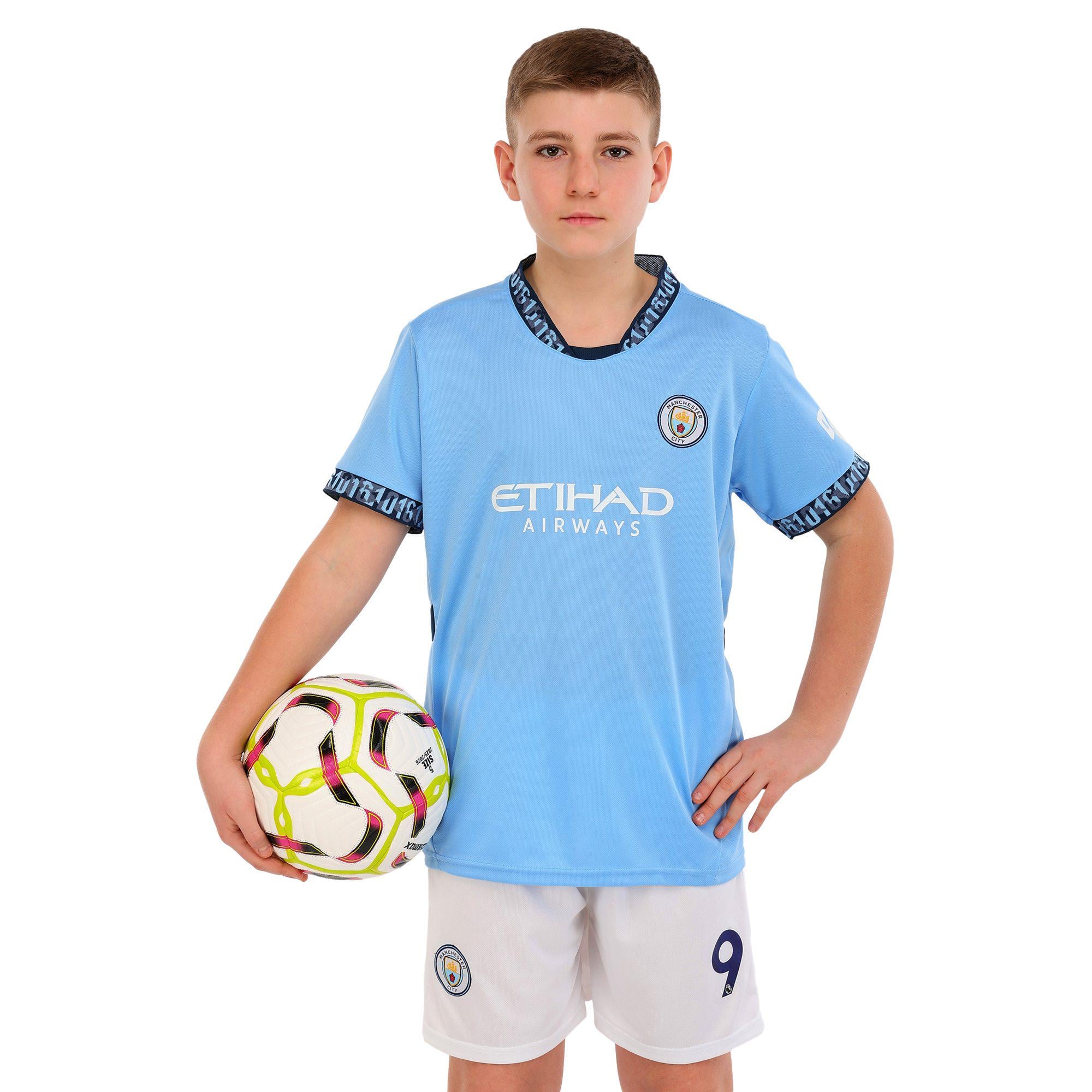 Форма футбольная детская MANCHESTER CITY домашняя 2025 SP-Sport HAALAND №9 р. 20 Голубой-белый (CO-4620_Голубой-белый_20,_рос)