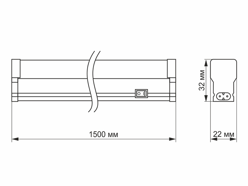Світлодіодний світильник лінійний TITANUM Т5 25W 1,5 м 5000К 220V Білий (TL-T5-25155) - фото 4 Світлодіодний світильник лінійний TITANUM Т5 25W 1,5 м 5000К 220V Білий (TL-T5-25155) - фото 4