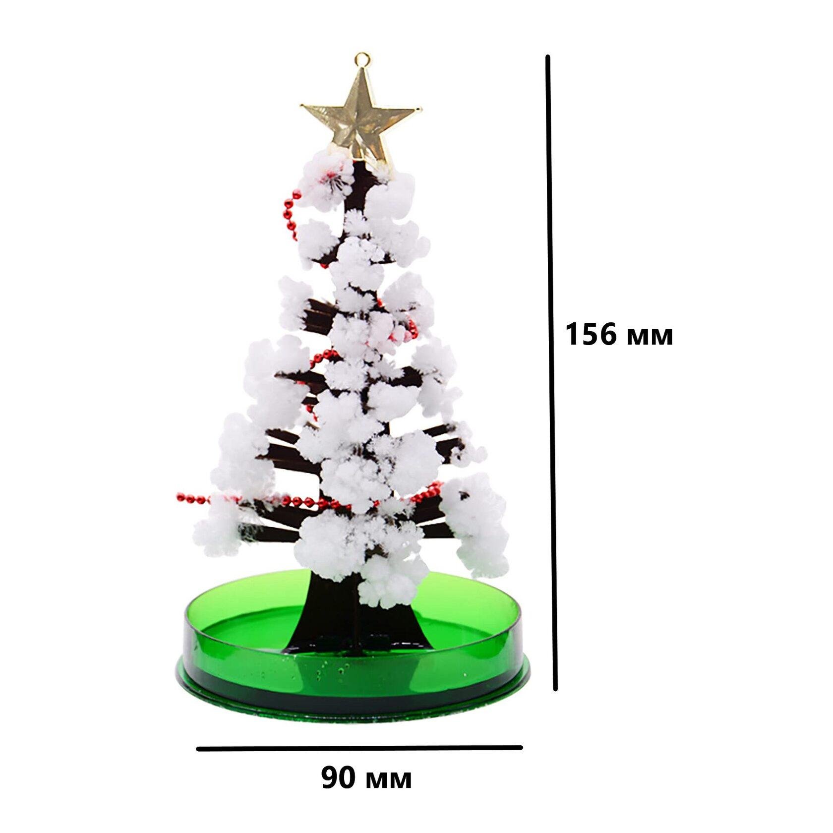 Декоративна прикраса на стіл WonderTree для Нового року Зростаюча ялинка 156х90 мм Білий (1531) - фото 3