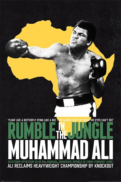 Постер плакат Мухаммед Али Грохот В Джунглях/Muhammad Ali Rumble in the Jungle 61x91,5 см