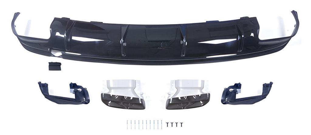 Задний диффузор с насадками Cixtai для Mercedes CLA C117 2013-2019 гг. abs-пластик Черный