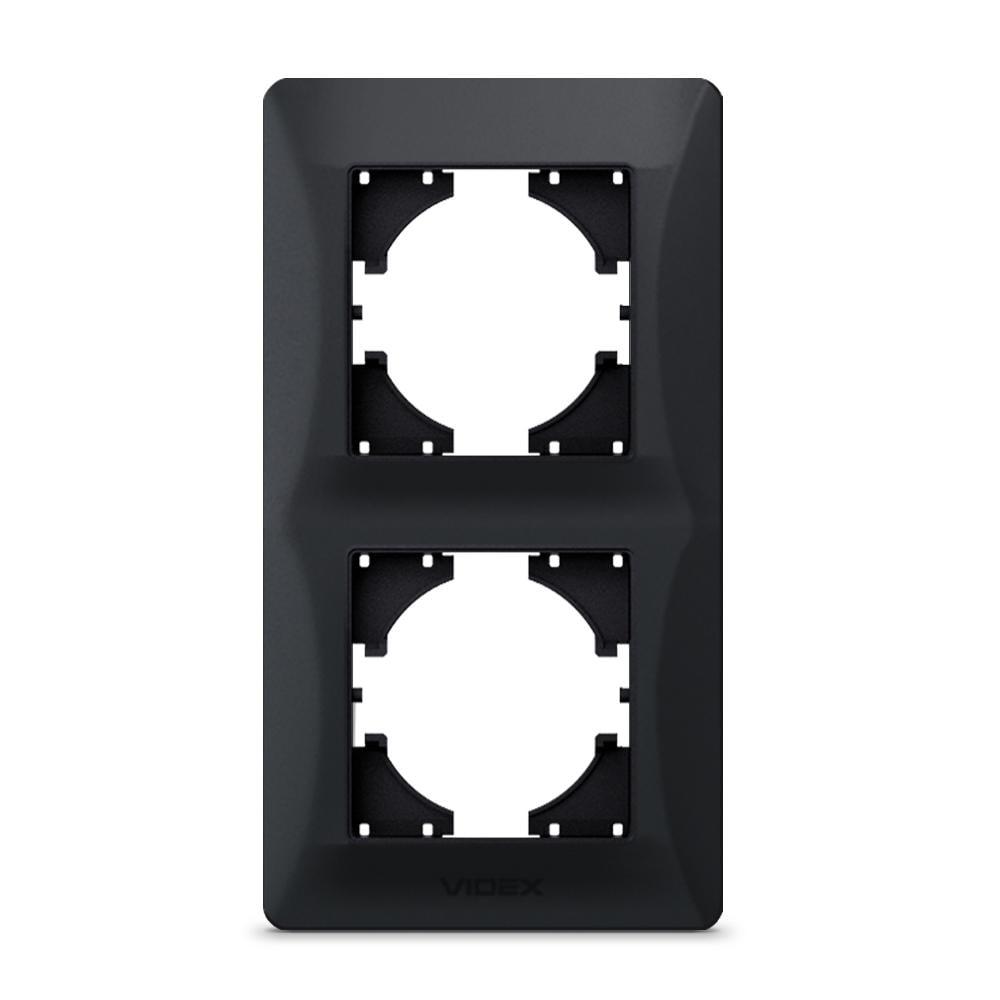 Рамка двухместная вертикальная Videx Binera Графит (00000012969)