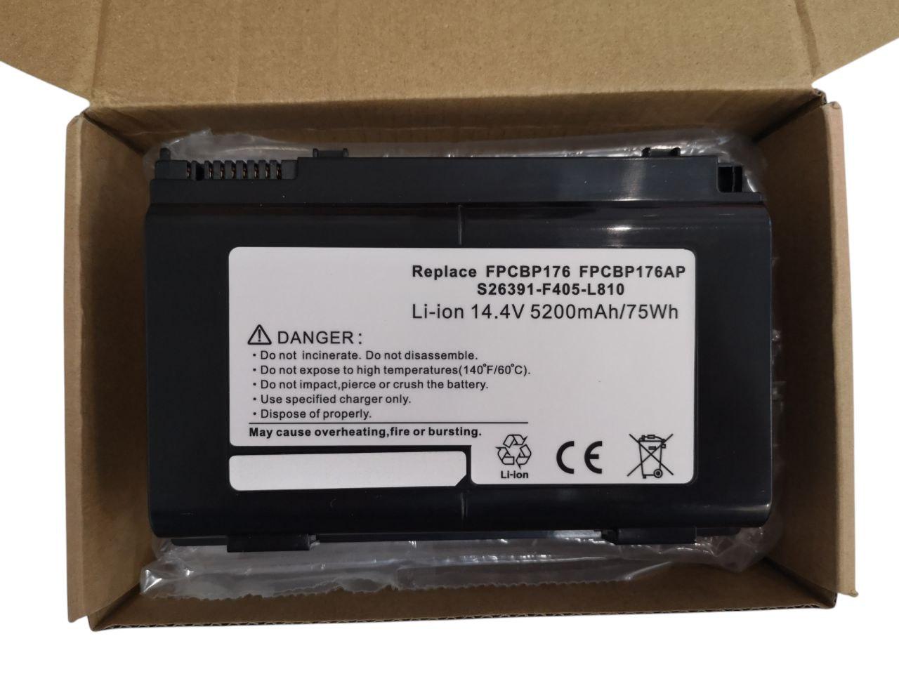 Акумулятор для ноутбука Fujitsu LifeBook E780/E8410/E8420/AH550/NH5701/H250/FPCBP233/FPCBP175 Type-B 5200 mAh 75 Wh 14,4V (33393741)