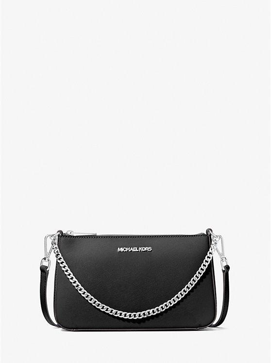 Женская сумка кросс-боди Michael Kors Jet Set Medium Saffiano Leath в подарочной упаковке Черный (2430663848)
