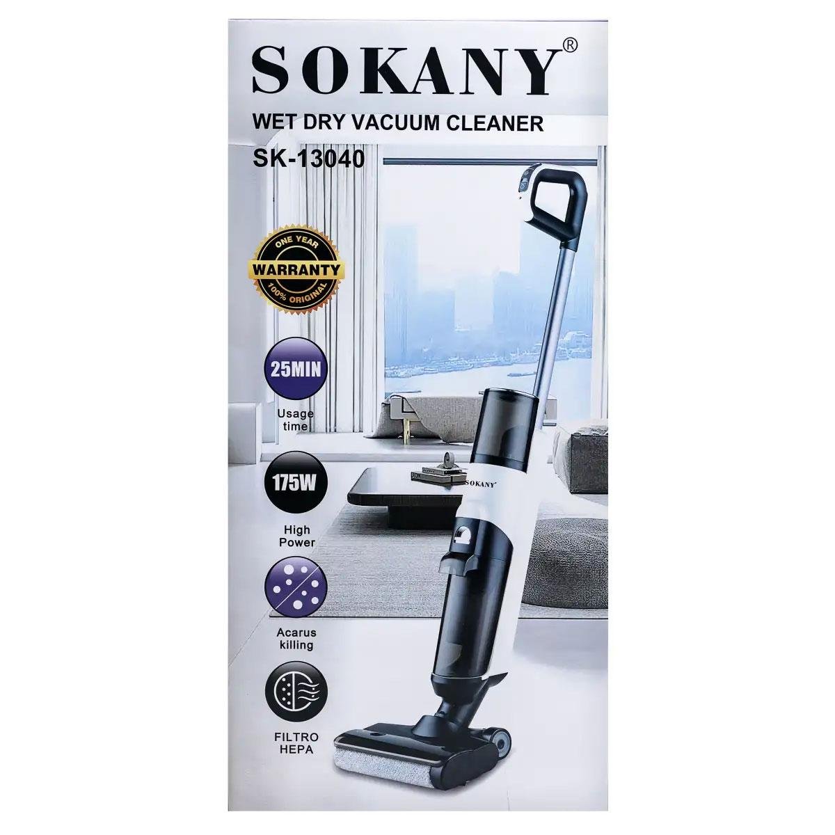 Пилосос миючий вертикальний Sokany акумуляторний для сухого та вологого збирання 175 Вт (25903491) - фото 27