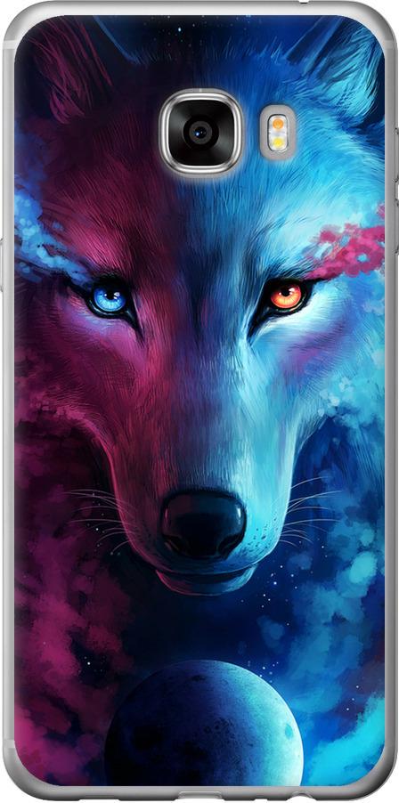 Чехол на Samsung Galaxy C7 C7000 Арт-волк (3999u-302-42517)