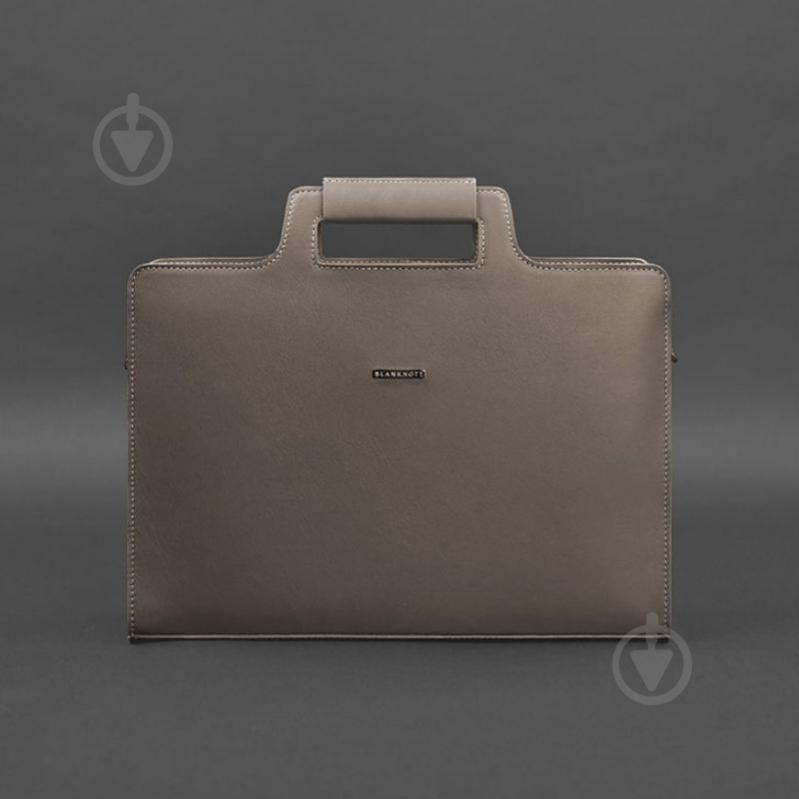 Женская кожаная сумка для ноутбука и документов BlankNote 15 Brown-Beige (BN-BAG-36-beige) - фото 9