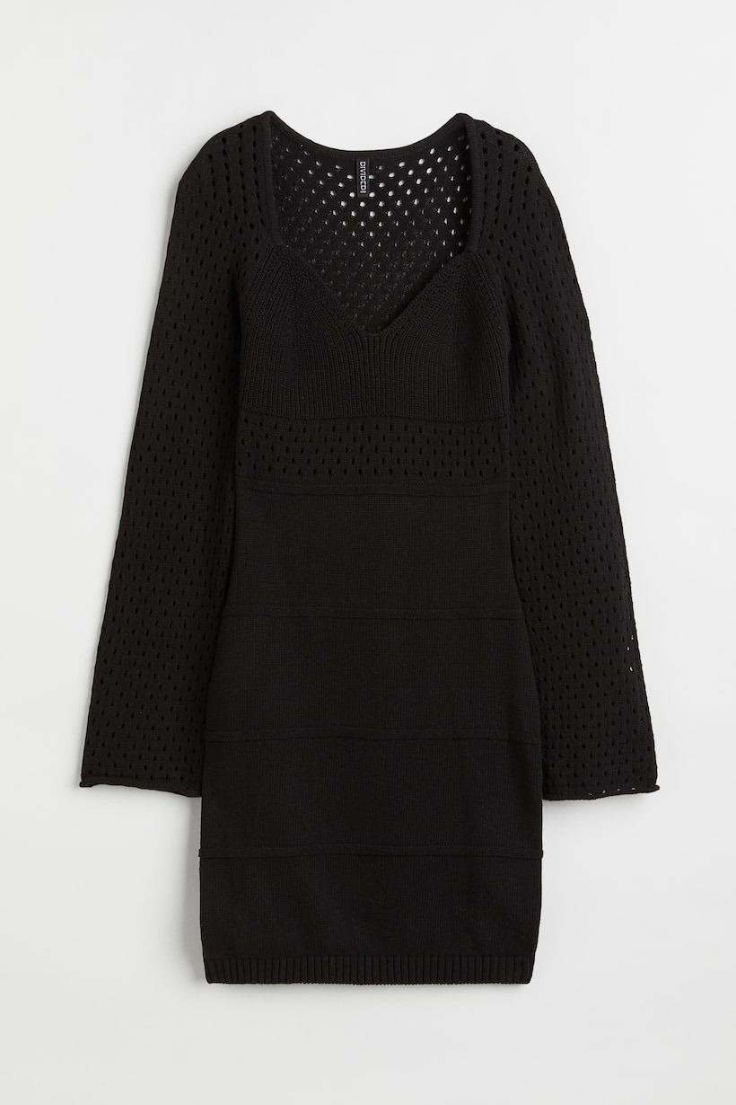 Платье вязаное S Черный (10621435wer)