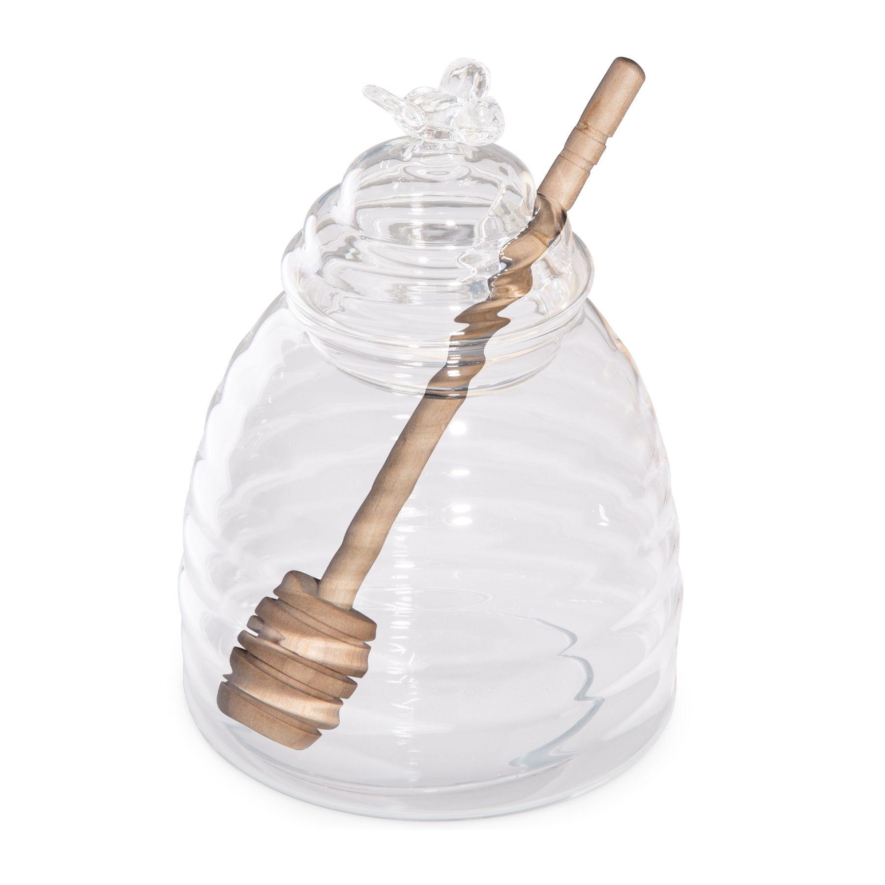 Банка для меду з ложкою Homla MELLA 460 мл Прозорий (163791) - фото 2 Банка для меду з ложкою Homla MELLA 460 мл Прозорий (163791) - фото 2