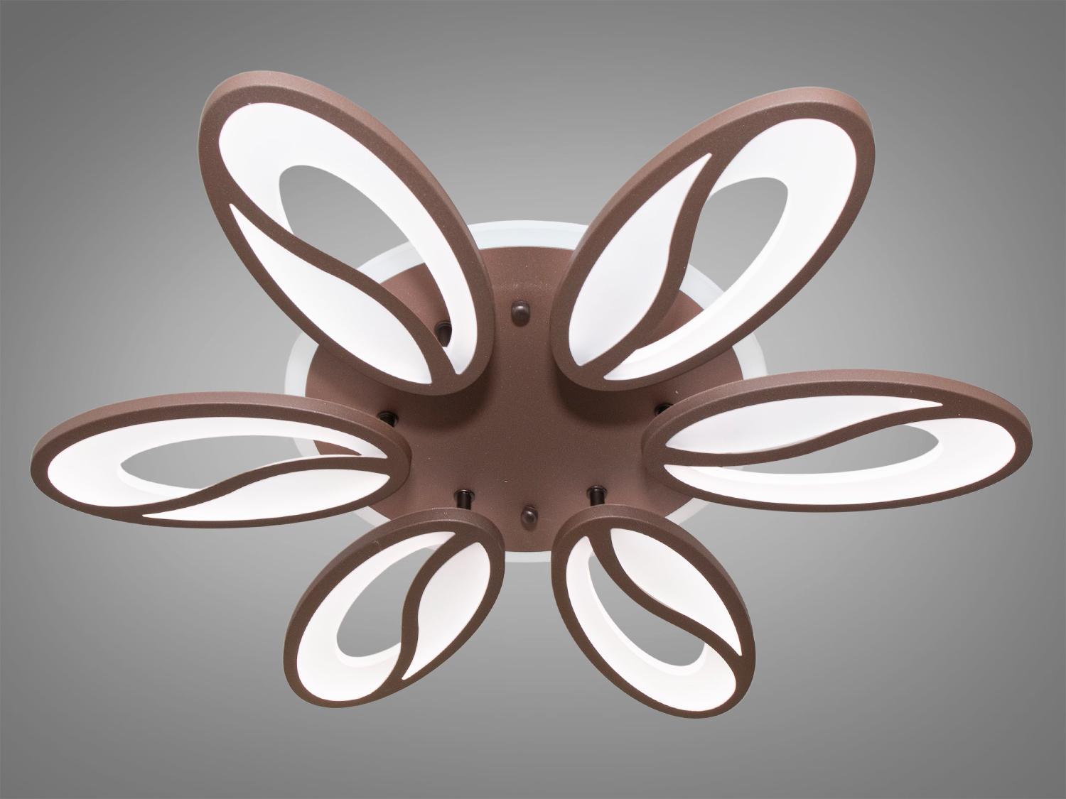 Люстра светодиодная 105 Вт Коричневый (8090/6CF 3col dim) - фото 3 Люстра светодиодная 105 Вт Коричневый (8090/6CF 3col dim) - фото 3