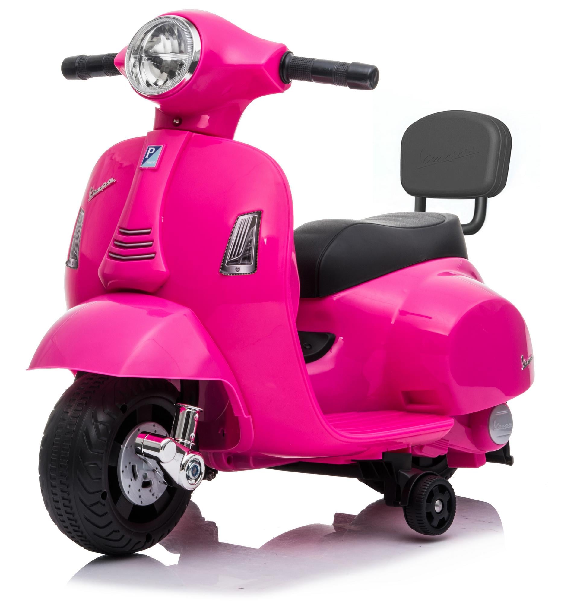 Детский электроскутер Vespa GTS лицензионный Розовый (10027)