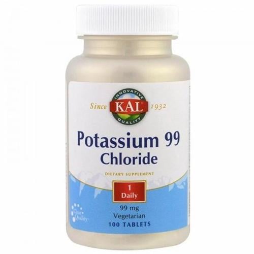 Микроэлемент Калий KAL Potassium Chloride 99 мг 100 Tabs