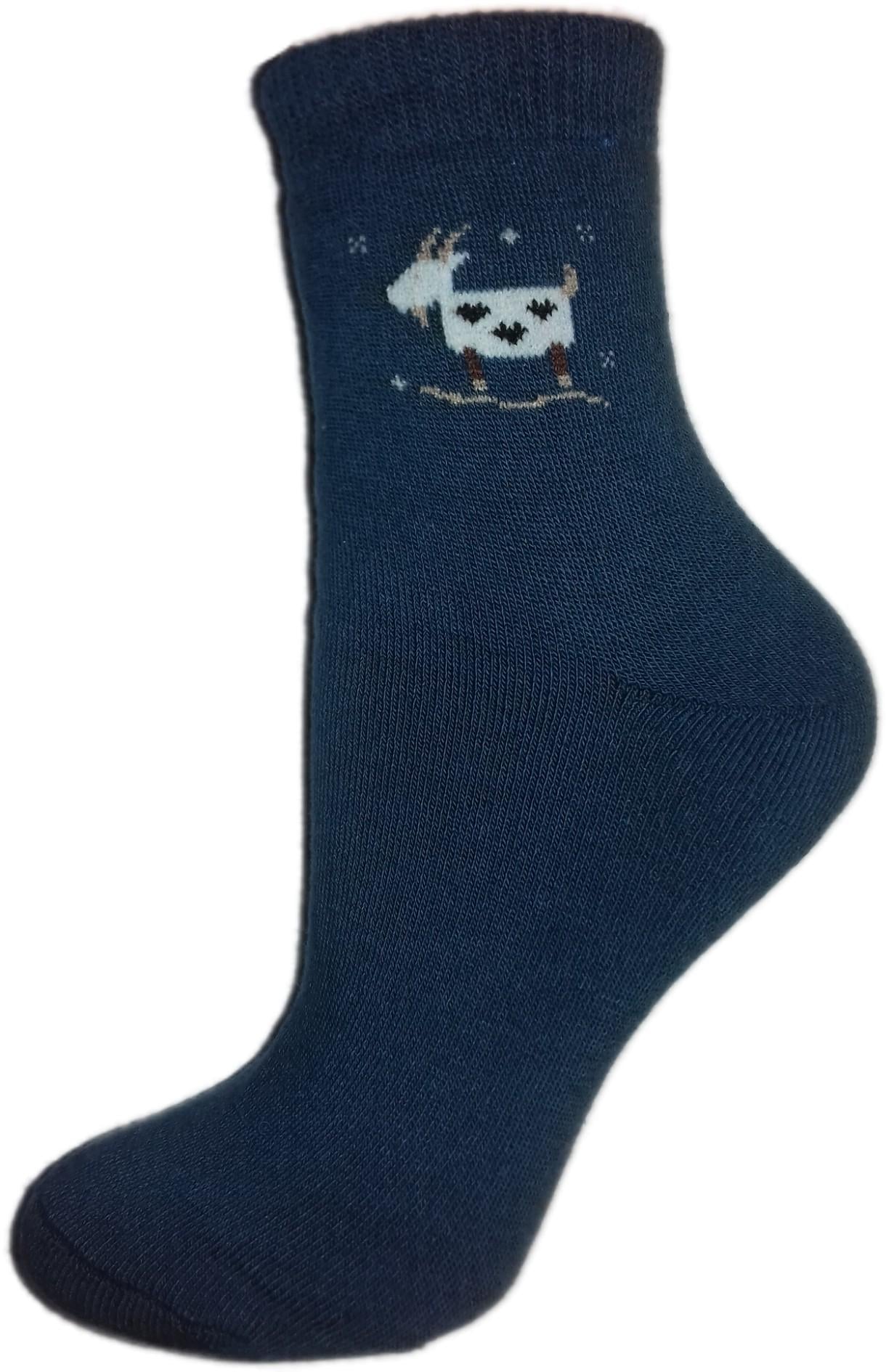 Носки Новая пара 118-395 Коза махровые средние р. 35-39 Джинсовый (2395011822030)