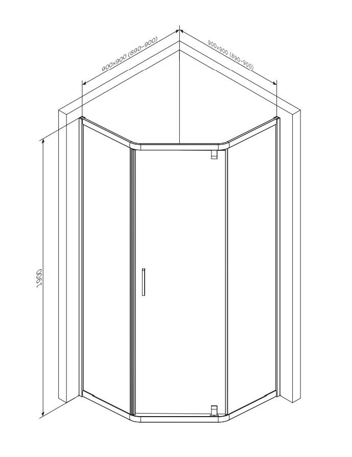 Душевая кабина AM.PM Gem W90UG-405-090BT 90x90x190 см Черный (130466) - фото 2