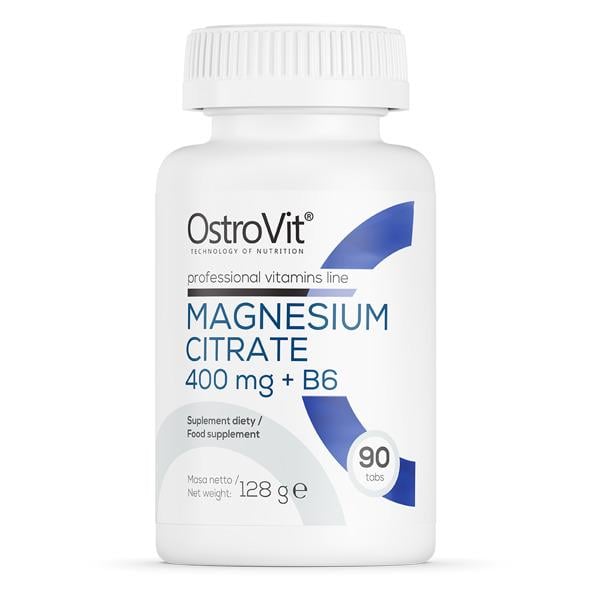 Цитрат магнію B6 Ostrovit Magnesium Citrate 400 mg B6 90 таблеток - фото 1