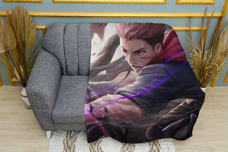 Плед Itadori Jujutsu Kaisen Anime плюш однослойный 150х210 см (113052-1)