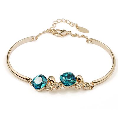 Браслет с кристаллами Сваровски 31485 Showfay Бирюзовый