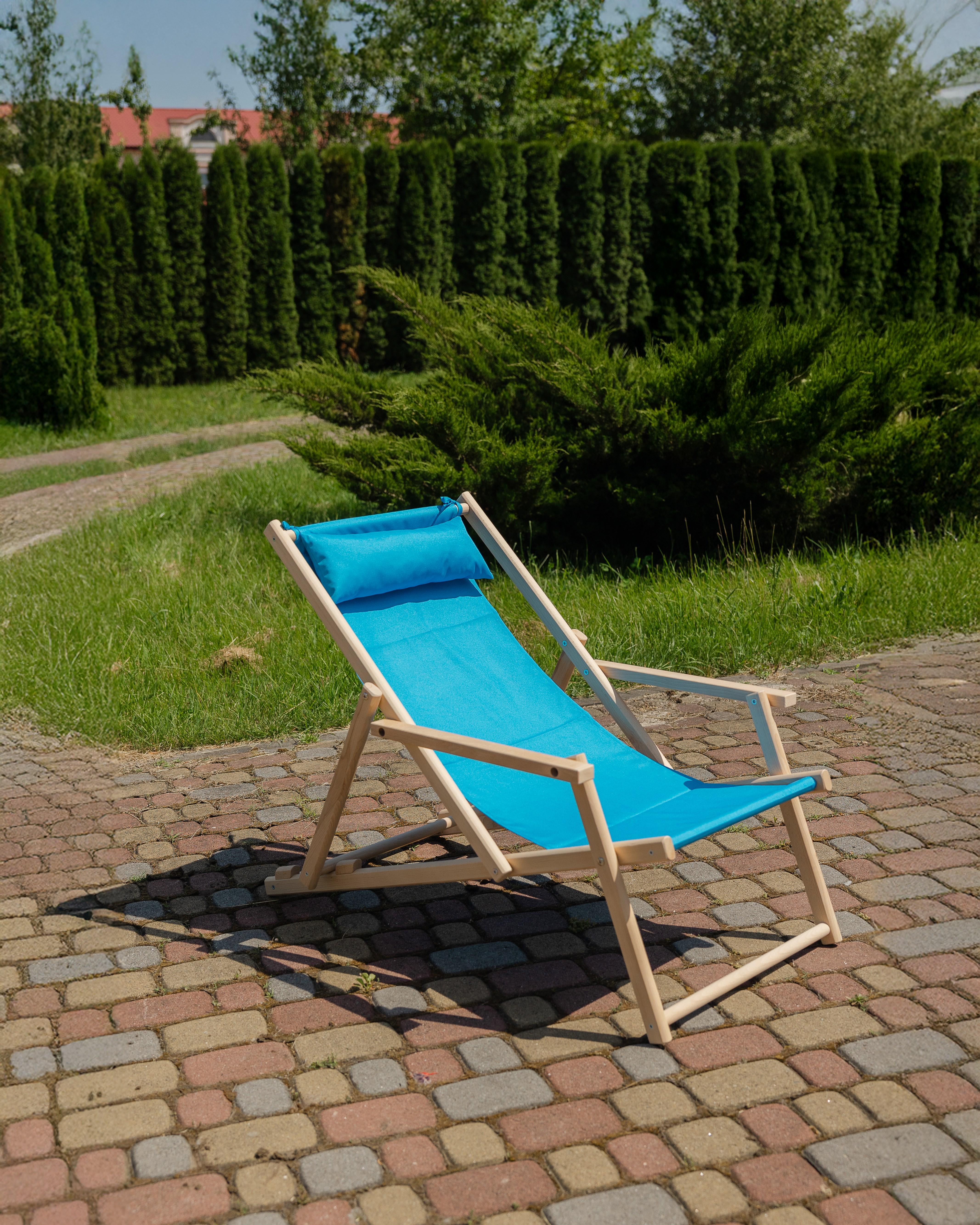 Шезлонг дерев'яний розкладний XRmaster з підлокітниками та підголовником Блакитний (0002250) - фото 6 Шезлонг дерев'яний розкладний XRmaster з підлокітниками та підголовником Блакитний (0002250) - фото 6